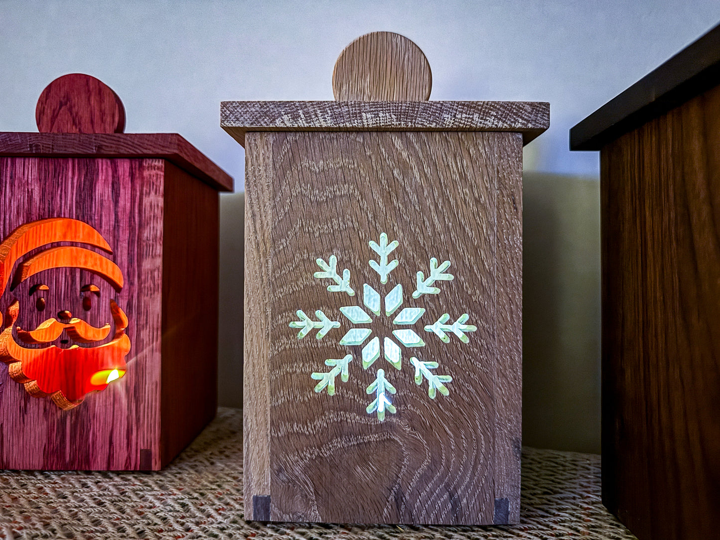 Wood Christmas Lantern – Holiday Lantern – Reindeer Lantern – Santa Lantern – Christmas Tree Lantern – Snowflake Lantern – Holiday Décor – Christmas Décor – Christmas Boxes – Wood Lantern