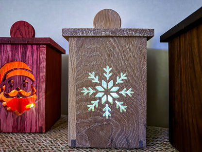 Wood Christmas Lantern – Holiday Lantern – Reindeer Lantern – Santa Lantern – Christmas Tree Lantern – Snowflake Lantern – Holiday Décor – Christmas Décor – Christmas Boxes – Wood Lantern