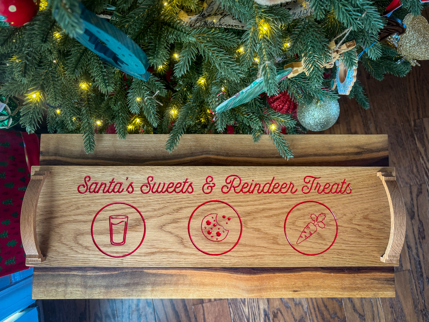 Christmas Eve Tray – Milk and Cookies Tray – Santa Tray – Santa’s Sweets and Reindeer Treats – Christmas Traditions Tray – Christmas Tray – Holiday Décor – Christmas Décor – Holiday Tray